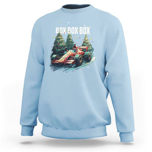 Car Racing Christmas Box Box Box Xmas Tree Colorful Light Sweatshirt TS09 Light Blue Printyourwear