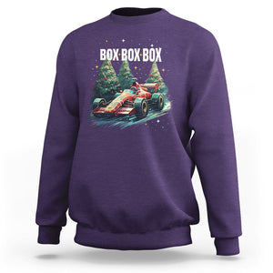 Car Racing Christmas Box Box Box Xmas Tree Colorful Light Sweatshirt TS09 Purple Printyourwear