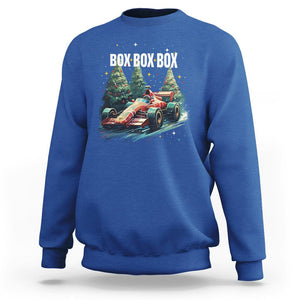 Car Racing Christmas Box Box Box Xmas Tree Colorful Light Sweatshirt TS09 Royal Blue Printyourwear