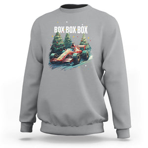 Car Racing Christmas Box Box Box Xmas Tree Colorful Light Sweatshirt TS09 Sport Gray Printyourwear