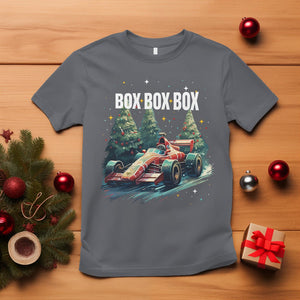 Car Racing Christmas Box Box Box Xmas Tree Colorful Light T Shirt TS09 Charcoal Printyourwear