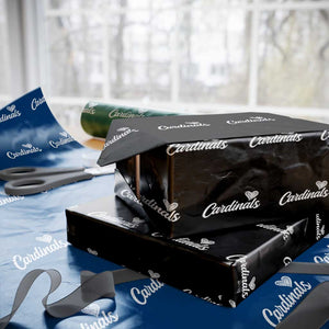 Cardinal Lovers Wrapping Paper Roll Vintage Script Heart Graphic TS10 Black Print Your Wear