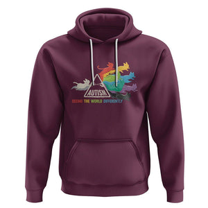 Cat Autism Hoodie Seeing The World Form A Different Angle TS01 Maroon Printyourwear