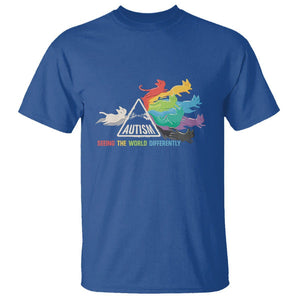 Cat Autism T Shirt Seeing The World Form A Different Angle TS01 Royal Blue Printyourwear