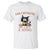 Cat & Book Lover T Shirt Easily Distracted By Cats And Books Funny Black Cat Meme TS02 White Printyourwear