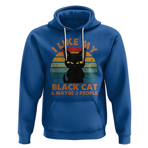 Cat Lover Hoodie I Like My Black Cat & Maybe 3 People TS02 Royal Blue Printyourwear