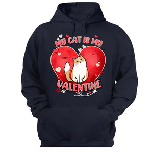 Cat Lover Personalized Shirt My Cats Are My Valentine CTM02 Hoodie Custom - Printyourwear