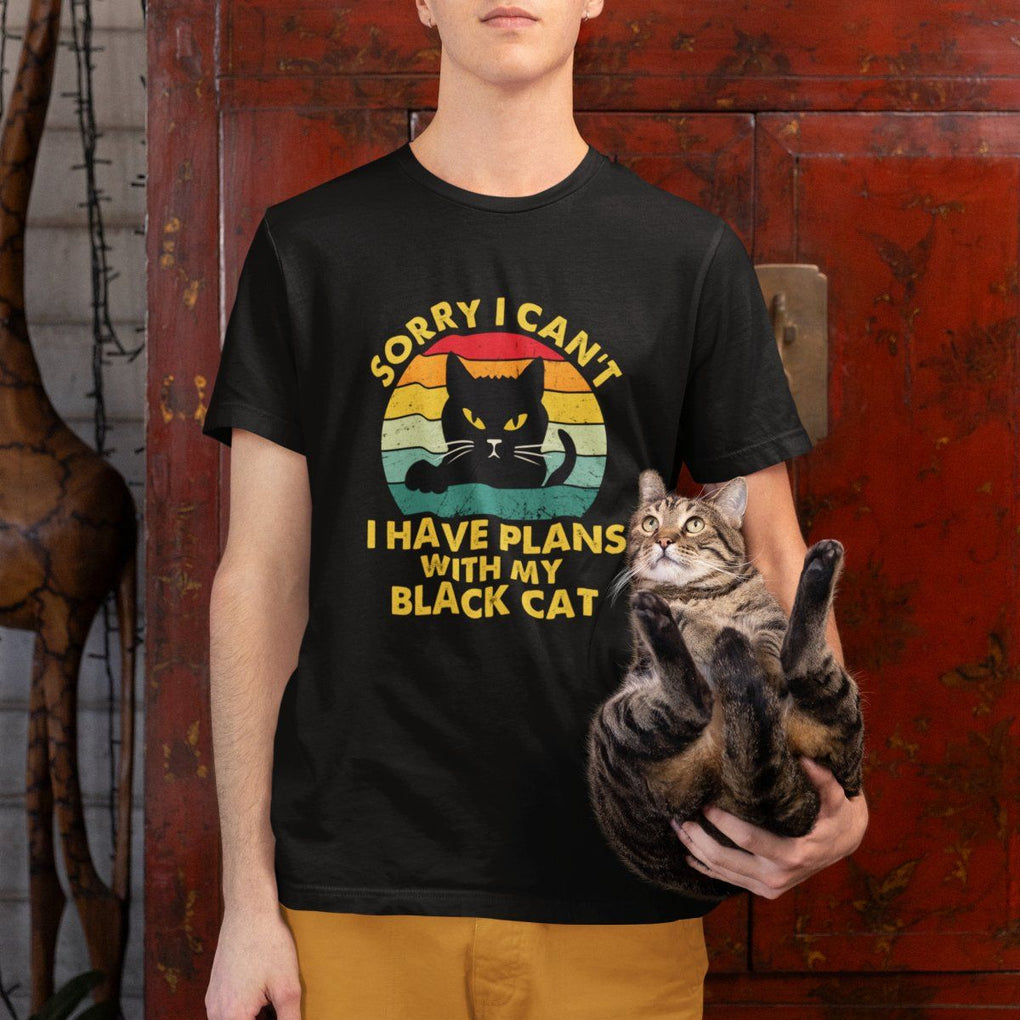 Cat Lover T Shirt Sorry I Can't I Have Plans With My Black Cat TS02 Printyourwear