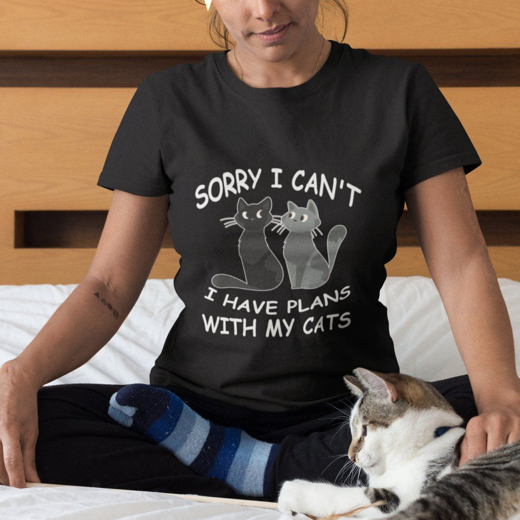 Cat Lover T Shirt Sorry I Can't I Have Plans With My Cats TS02 Printyourwear