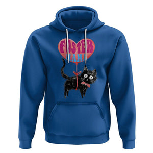 Cat Mom Hoodie Foster Cat Mama Black Cat Doodle TS02 Royal Blue Printyourwear