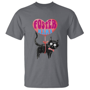 Cat Mom T Shirt Foster Cat Mama Black Cat Doodle TS02 Charcoal Printyourwear