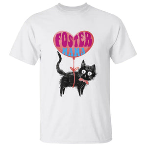 Cat Mom T Shirt Foster Cat Mama Black Cat Doodle TS02 White Printyourwear