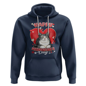 Cat Valentine Hoodie Happy Meowentine's Day Cute Heart TS02 Navy Printyourwear