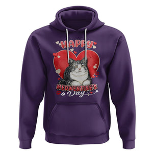 Cat Valentine Hoodie Happy Meowentine's Day Cute Heart TS02 Purple Printyourwear