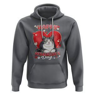 Cat Valentine Hoodie Happy Meowentine's Day Cute Heart TS02 Charcoal Printyourwear