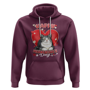 Cat Valentine Hoodie Happy Meowentine's Day Cute Heart TS02 Maroon Printyourwear