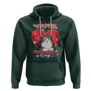 Cat Valentine Hoodie Happy Meowentine's Day Cute Heart TS02 Dark Forest Green Printyourwear