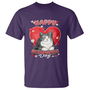 Cat Valentine T Shirt Happy Meowentine's Day Cute Heart TS02 Purple Printyourwear