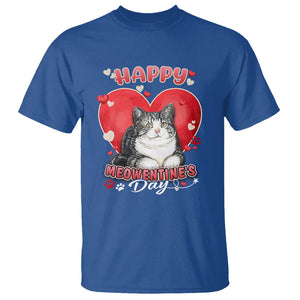 Cat Valentine T Shirt Happy Meowentine's Day Cute Heart TS02 Royal Blue Printyourwear