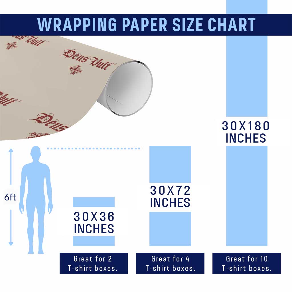 Catholic Knights Templar Cross Wrapping Paper Roll Crusader Deus Vult TS10 Print Your Wear
