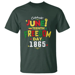 Celebrate Juneteenth 1865 T Shirt Black History Independence Day TS02 Dark Forest Green Print Your Wear