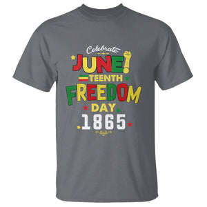 Celebrate Juneteenth 1865 T Shirt Black History Independence Day TS02 Charcoal Print Your Wear