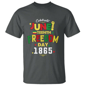 Celebrate Juneteenth 1865 T Shirt Black History Independence Day TS02 Dark Heather Print Your Wear