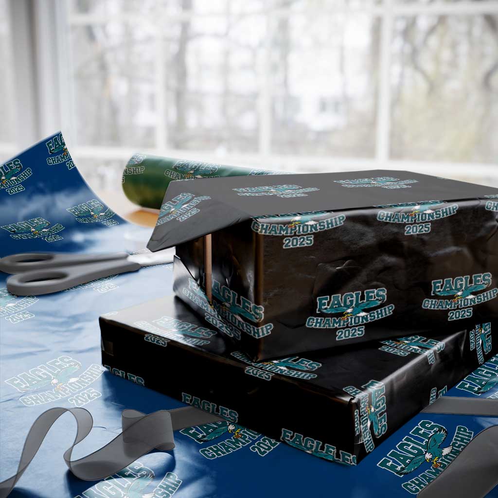 Celebrated Eagles Wrapping Paper Roll Championship 2025 TS02 Black Print Your Wear