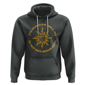 Celestial Total Solar Eclipse Hoodie April 8 2024 The Great North American Eclipse TS02 Dark Heather Printyourwear