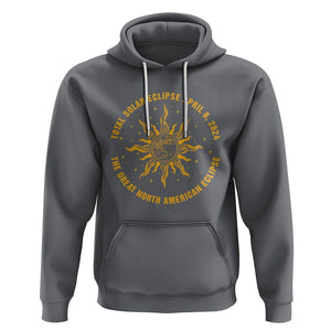 Celestial Total Solar Eclipse Hoodie April 8 2024 The Great North American Eclipse TS02 Charcoal Printyourwear