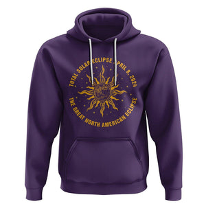 Celestial Total Solar Eclipse Hoodie April 8 2024 The Great North American Eclipse TS02 Purple Printyourwear