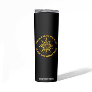 Celestial Total Solar Eclipse Skinny Tumbler April 8 2024 The Great North American Eclipse TB02 Printyourwear