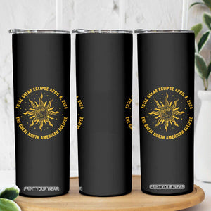 Celestial Total Solar Eclipse Skinny Tumbler April 8 2024 The Great North American Eclipse TB02 Printyourwear