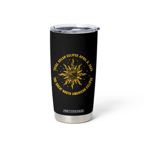 Celestial Total Solar Eclipse Tumbler Cup April 8 2024 The Great North American Eclipse TB02 Printyourwear