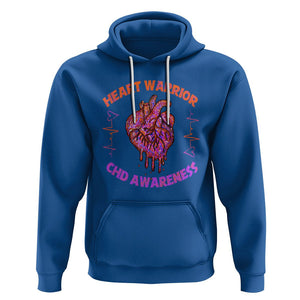 CHD Awareness Hoodie Brave Strong Resilient Heart Warrior TS02 Royal Blue Printyourwear