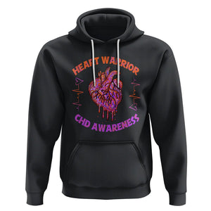 CHD Awareness Hoodie Brave Strong Resilient Heart Warrior TS02 Black Printyourwear