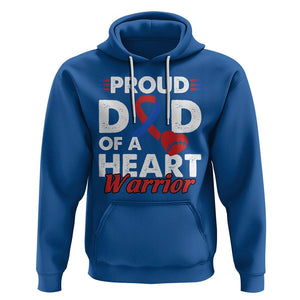 CHD Awareness Hoodie Dad Of A Heart Warrior Congenital Heart Defect Support TS02 Royal Blue Printyourwear