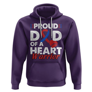 CHD Awareness Hoodie Dad Of A Heart Warrior Congenital Heart Defect Support TS02 Purple Printyourwear