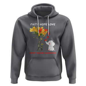 CHD Awareness Hoodie Faith Hope Love Support Heart Disease Awareness TS02 Charcoal Printyourwear