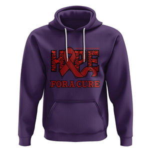 CHD Awareness Hoodie Hope For A Cure Heart Disease CHD Awareness Red Ribbon TS02 Purple Printyourwear