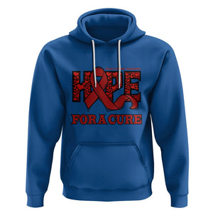 CHD Awareness Hoodie Hope For A Cure Heart Disease CHD Awareness Red Ribbon TS02 Royal Blue Printyourwear