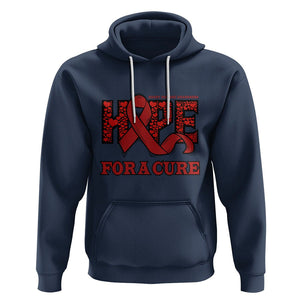 CHD Awareness Hoodie Hope For A Cure Heart Disease CHD Awareness Red Ribbon TS02 Navy Printyourwear