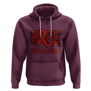 CHD Awareness Hoodie Hope For A Cure Heart Disease CHD Awareness Red Ribbon TS02 Maroon Printyourwear