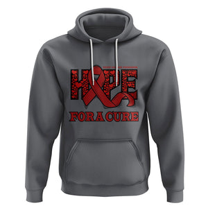 CHD Awareness Hoodie Hope For A Cure Heart Disease CHD Awareness Red Ribbon TS02 Charcoal Printyourwear