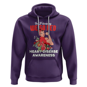 CHD Awareness Hoodie In February We Go Red American Heart Disease Awareness TS02 Purple Printyourwear