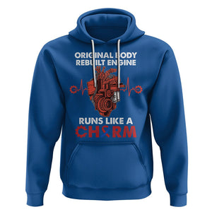 CHD Awareness Hoodie Original Body Rebuilt Engine Runs Like A Charm Heart Surgery TS02 Royal Blue Printyourwear