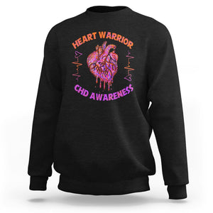 CHD Awareness Sweatshirt Brave Strong Resilient Heart Warrior TS02 Black Printyourwear