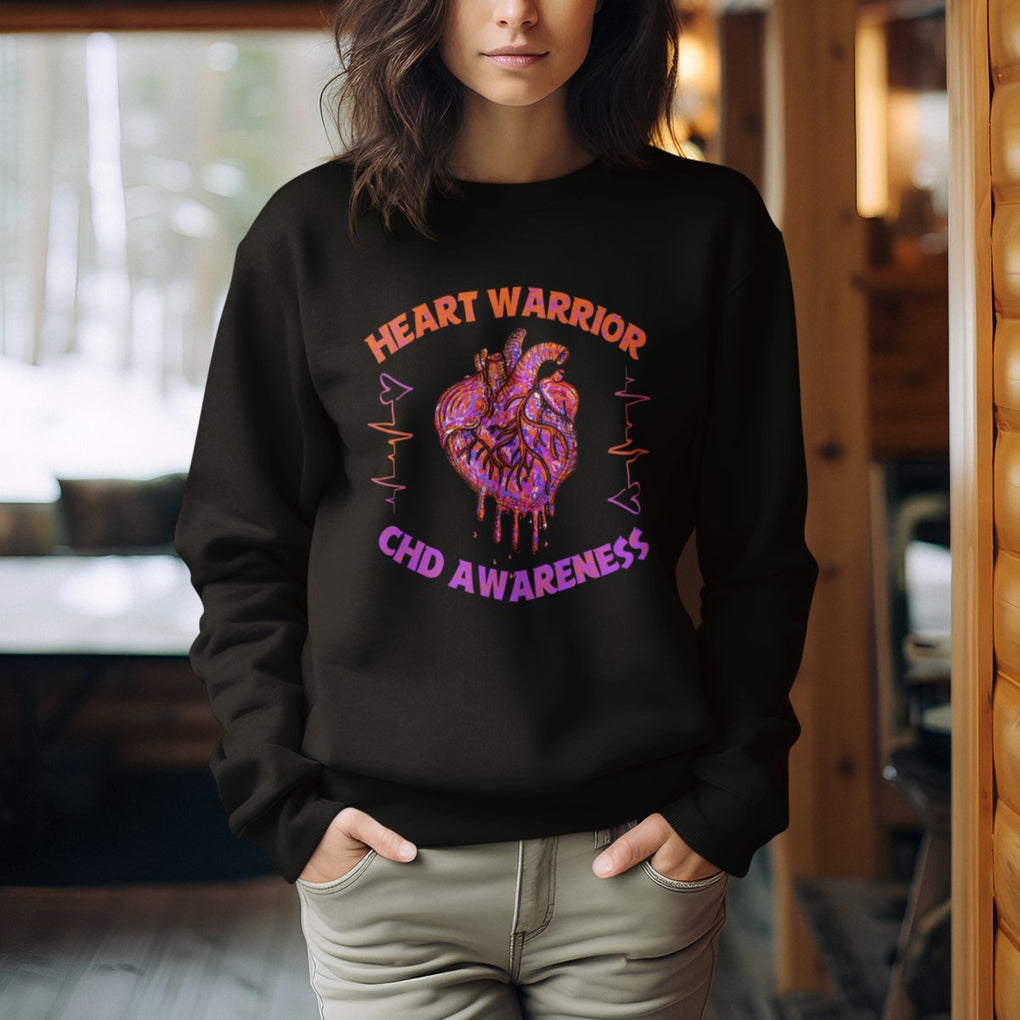 CHD Awareness Sweatshirt Brave Strong Resilient Heart Warrior TS02 Printyourwear