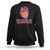 CHD Awareness Sweatshirt Brave With Every Beat Heart Disease Red And Blue Ribbon TS02 Black Printyourwear