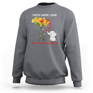 CHD Awareness Sweatshirt Faith Hope Love Support Heart Disease Awareness TS02 Charcoal Printyourwear